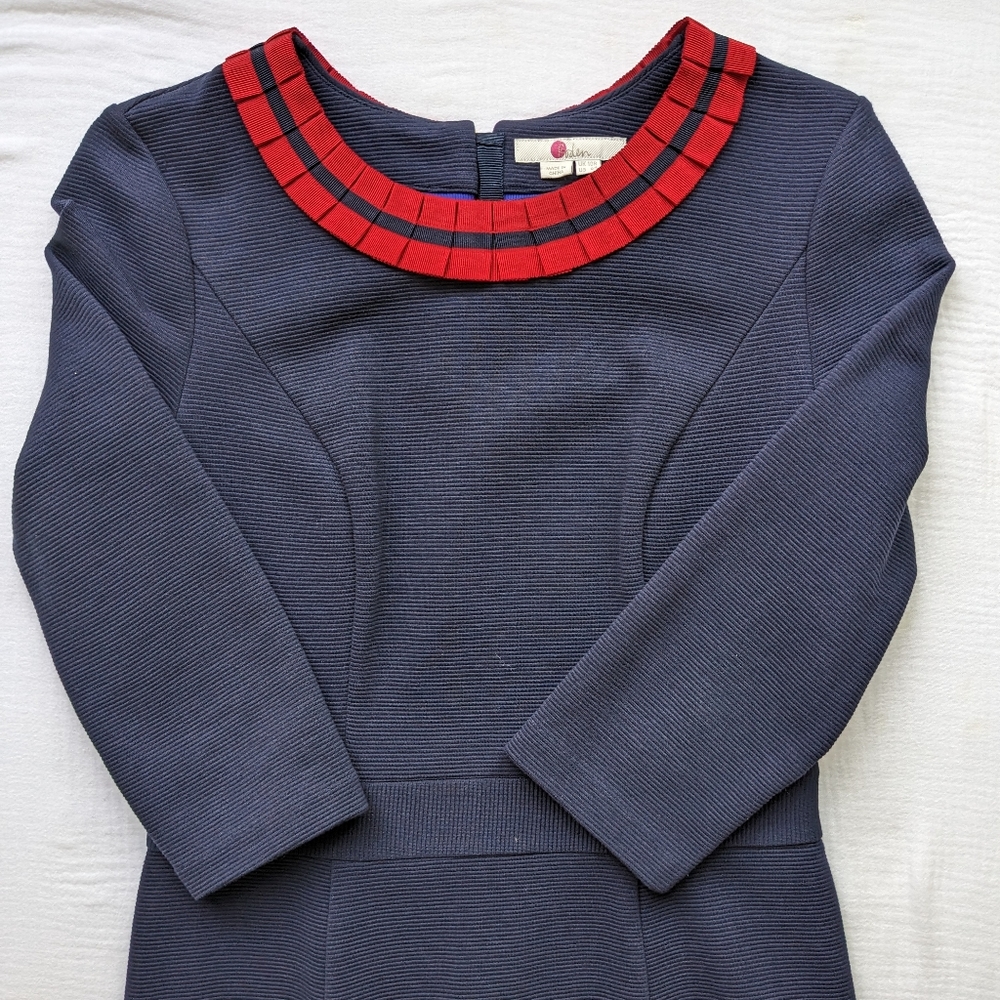 Boden Navy Ottoman Sheath Dress US6R